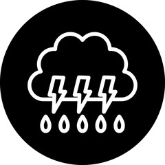 Vector Design Thunderstorm Icon Style