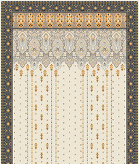 Digital textile flower design with beautiful background