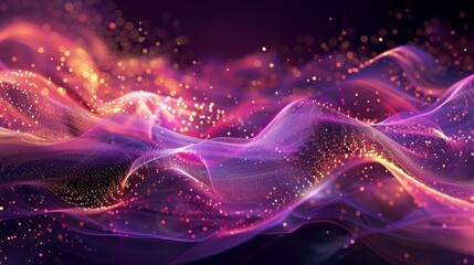 Vibrant Friendship Day scene violet and rose gold glowing light flowing patterns background