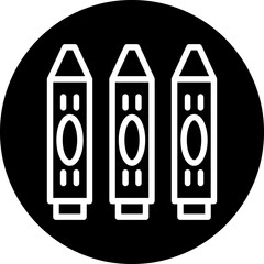 Vector Design Pencil Crayon Icon Style