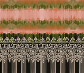 Digital textile flower design with beautiful background