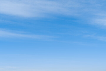 beautiful blue sky with soft white clouds for abstract background
