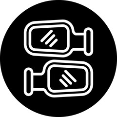 Vector Design Side Mirror Icon Style