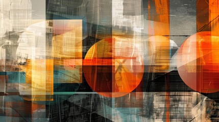 Naklejka premium Translucent layers overlay geometric shapes adding complexity background