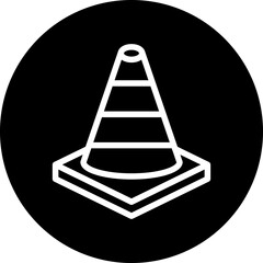 Vector Design Road Cone Icon Style