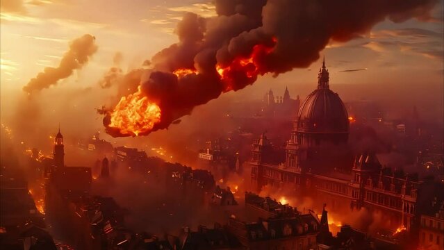 an explosion around the city