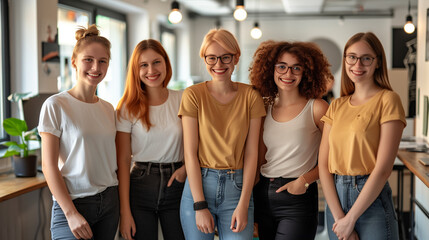 Obraz premium imagine Diverse group of young people celebrating estival day, guys and girls hugging together outdoors - Multiracial trendy friends standing on a rainbow 