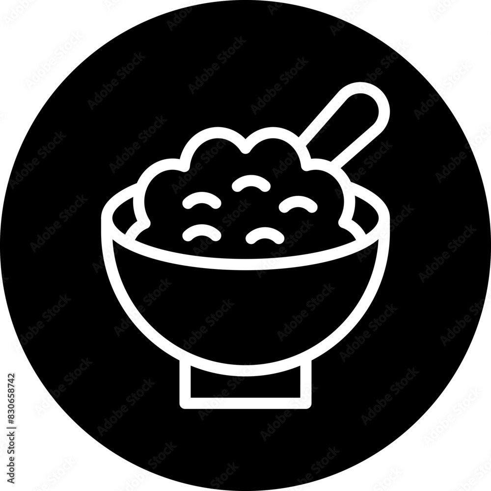 Canvas Prints Vector Design Cereal Bowl Icon Style