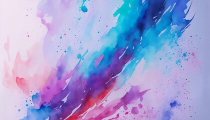 Obraz premium Colorful Liquid Fluid Wallpaper Background. Abstract Flowing Paint Splash Illustration for Banner, Invitation, Greeting Card or Cover. Ai Generated.