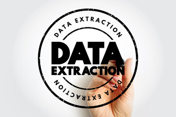 Data Extraction - act or process of retrieving data out of sources for further data processing or...