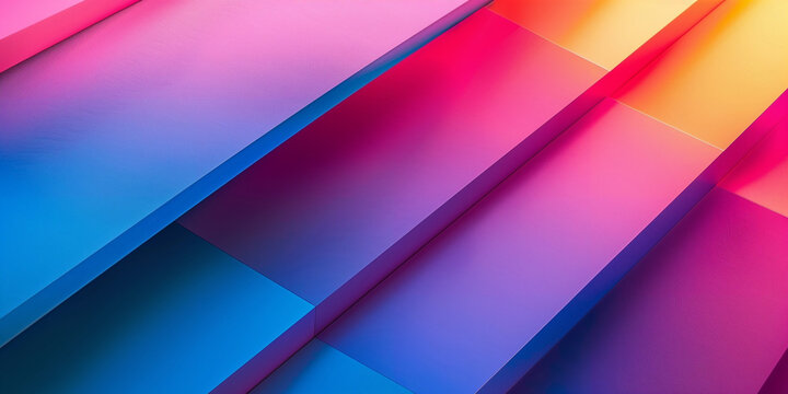 Geometric composition of pink and blue planes background pattern poster. Abstract horizontal banner. Digital illustration raster bitmap. AI artwork.	