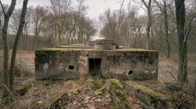 Remnants of Siegfried Line bunkers underground forts and air raid shelters found on the border