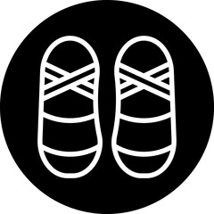 Vector Design Ballet Shoes Icon Style