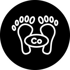 Vector Design Carbon Footprint Icon Style