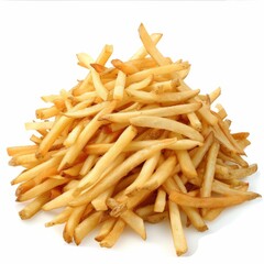 French fries or potato chips isolated on white background