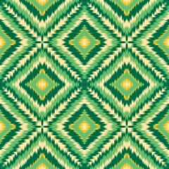 Ikat fabric seamless pattern