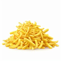 French fries or potato chips isolated on white background