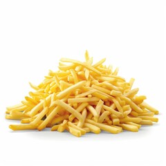 French fries or potato chips isolated on white background