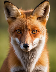 Fototapeta premium Close-up portrait of curious fox