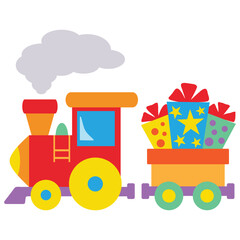 Funny little birthday birthday express vector cartoon illustration