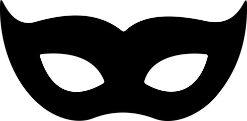 Face mask.Carnival mask flat icon. Simple black icons of masquerade mask, for party, parade and carnival, for Mardi Gras and Halloween. Mask elements. 