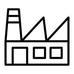 Factory Vector Line Icon Design