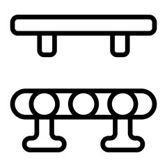 Conveyor Vector Line Icon Design