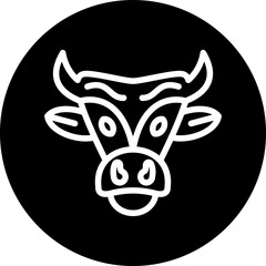 Vector Design Bull Skull Icon Style