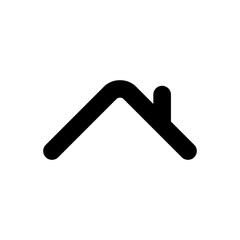 House Roof icon vector. Roof illustration sign. Housetop symbol. Carpet logo.