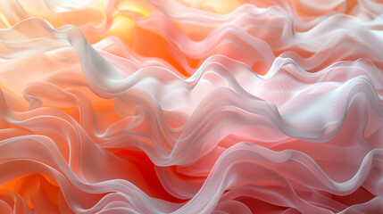 Peach Fuzz in Amorphic Shapes - Abstract graphic with amorphous, flowing shapes in peach fuzz shade, creating an organic, soothing effect