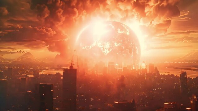 an explosion around the city
