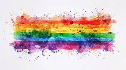 Rainbow Painted in Watercolor