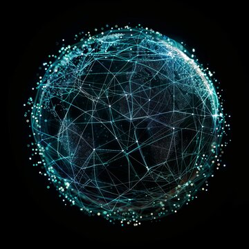 plexus planet sphere of dots and lines, social networks, communication, business, Graphic Plexus Futuristic concept