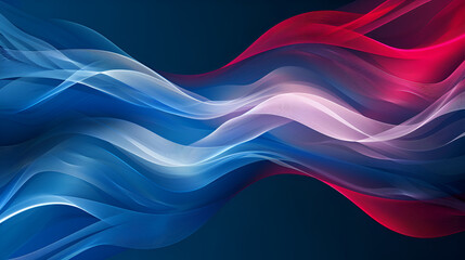 Obraz premium abstract background with smooth lines in blue and pink colors, digitally generate,Multicolour geometric wave on white background. Modern abstract background design