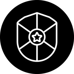 Vector Design Police Shield Icon Style