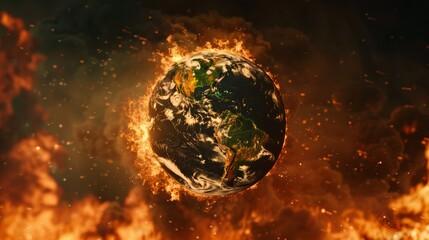Obraz premium Burning Earth.