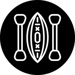 Vector Design Canoeing Icon Style