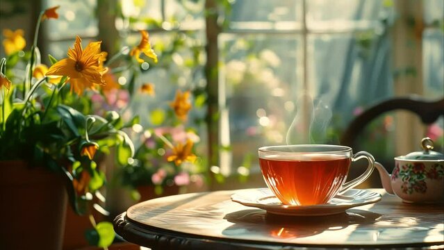 classic tea on the table