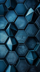 Abstract Blue Hexagonal Textured Background in Modern Design