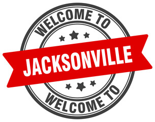 Welcome to Jacksonville stamp. Jacksonville round sign