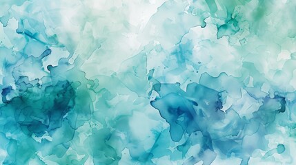 Abstract watercolor background with shades of blue and green. Perfect for website, card, and social media backgrounds.
