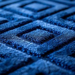 Intricate Blue Textile Artwork