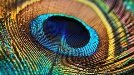 peacock feather close up