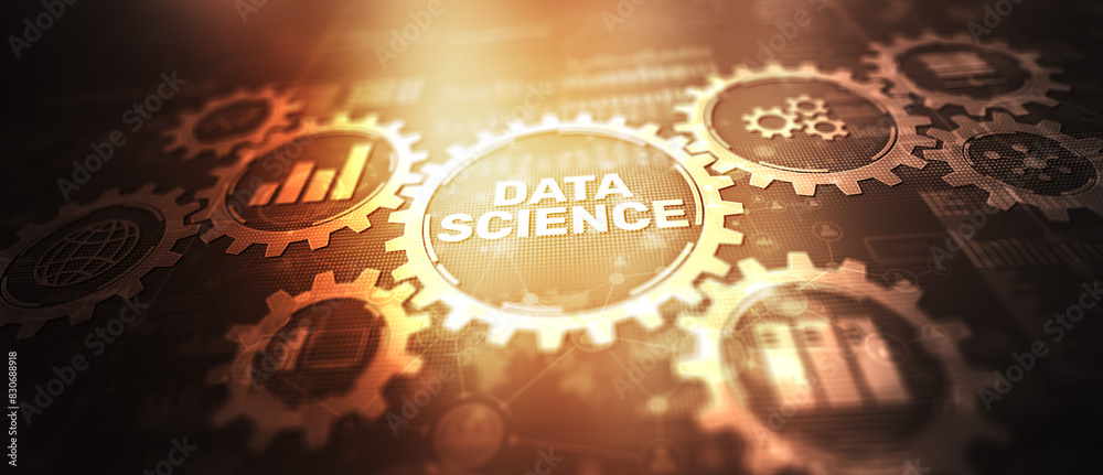 Wall mural data science analytics concept. artificial intelligence analysis. internet technology concept