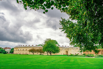 beautiful summer view in the park, Ingolstadt	
