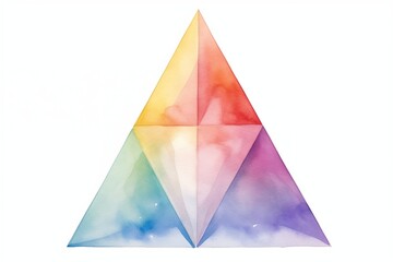 Watercolor Triangle isolated on white