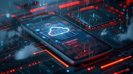 The_image_shows_a_smartphone_with_a_glowing_cloud_icon_on_the_screen