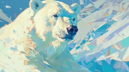 In a world blanketed in snow the majestic polar bear roams a symbol of the beauty and fragility of our natural world prompting us to take action and preserve our planet for future generation