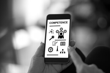 Competence concept on a smartphone