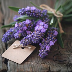 Lavender Bouquet in Brown Paper Tag